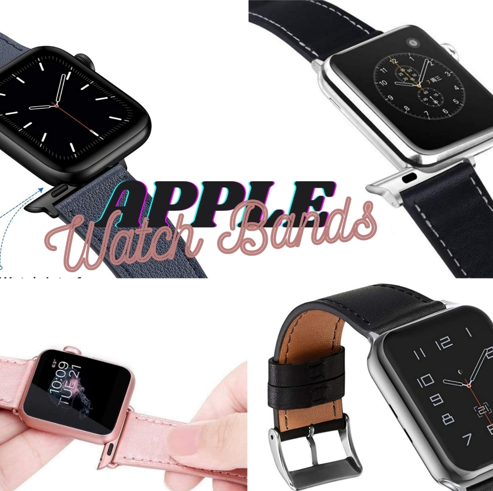 Apple Watch Band 44mm 42mm 40mm 38mm, Genuine Leat